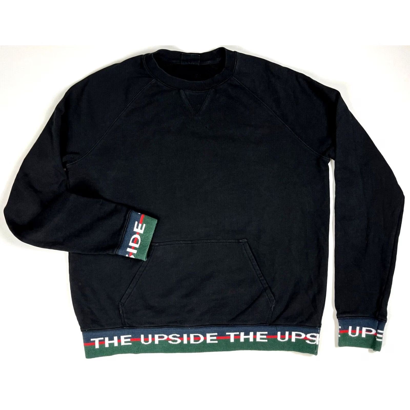 The Upside THE UPSIDE Women's Crewneck Sweatshirt Kangaroo Pocket Sz 6 Black 100% Cotton Activewear Sweatshirt Womens Kangaroo Pouch City 90s Size M / US 6-8 / IT 42-44 - 2 Thumbnail