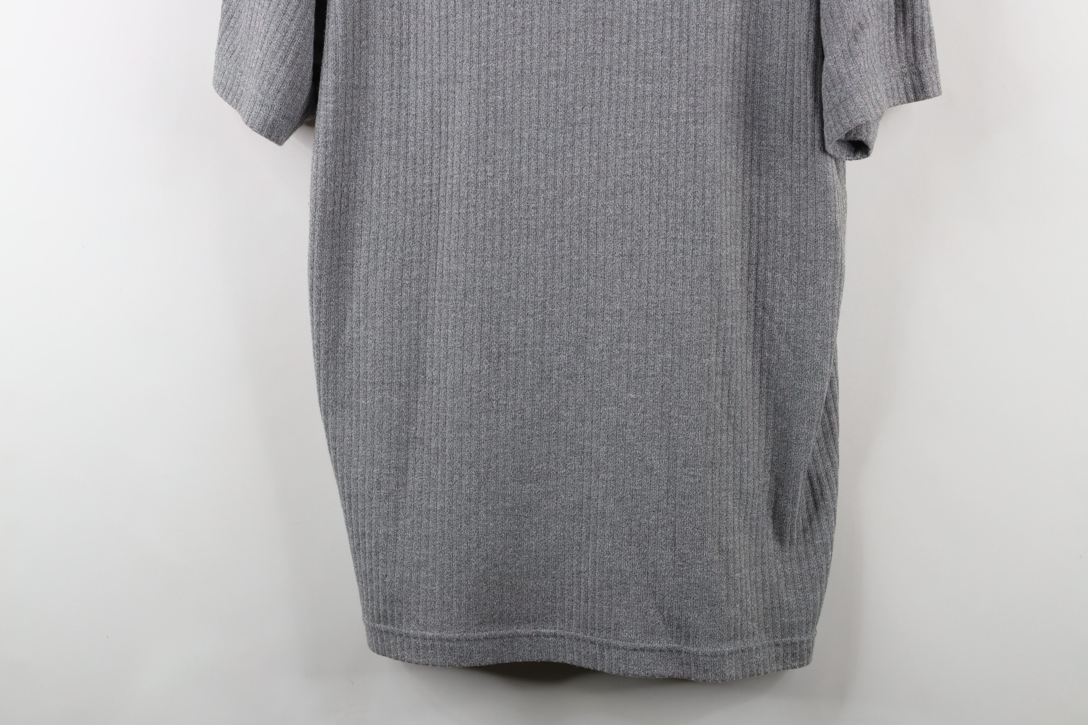 Vintage Vintage 90s Streetwear Ribbed Knit Short Sleeve T-Shirt Size US L / EU 52-54 / 3 - 3 Thumbnail