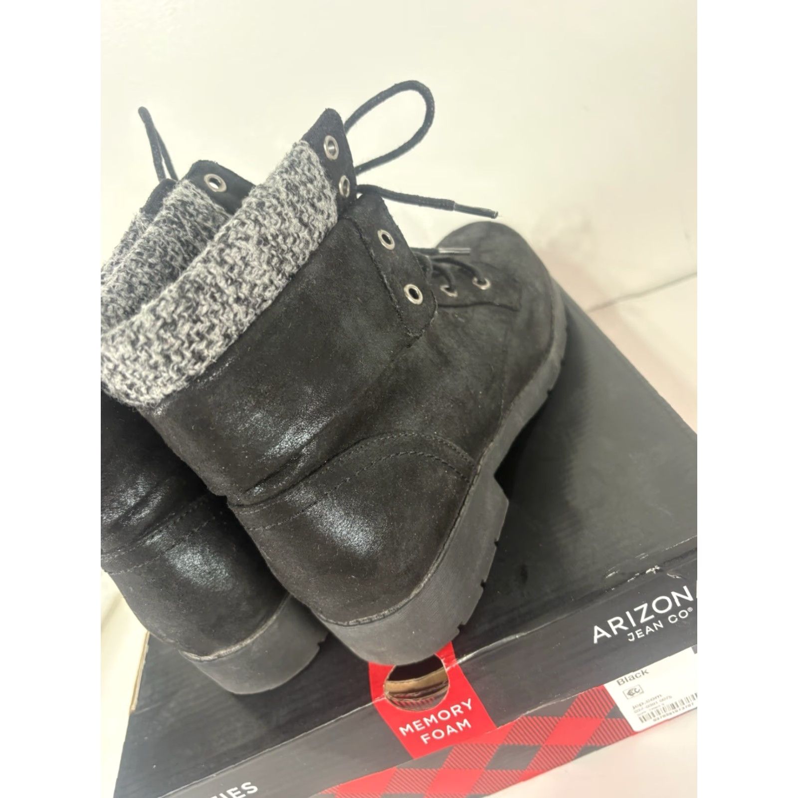 Vintage Arizona Yetta Black Memory Foam Lace Up Ankle Booties Womens Size 8M Size US 8 / IT 38 - 5 Thumbnail