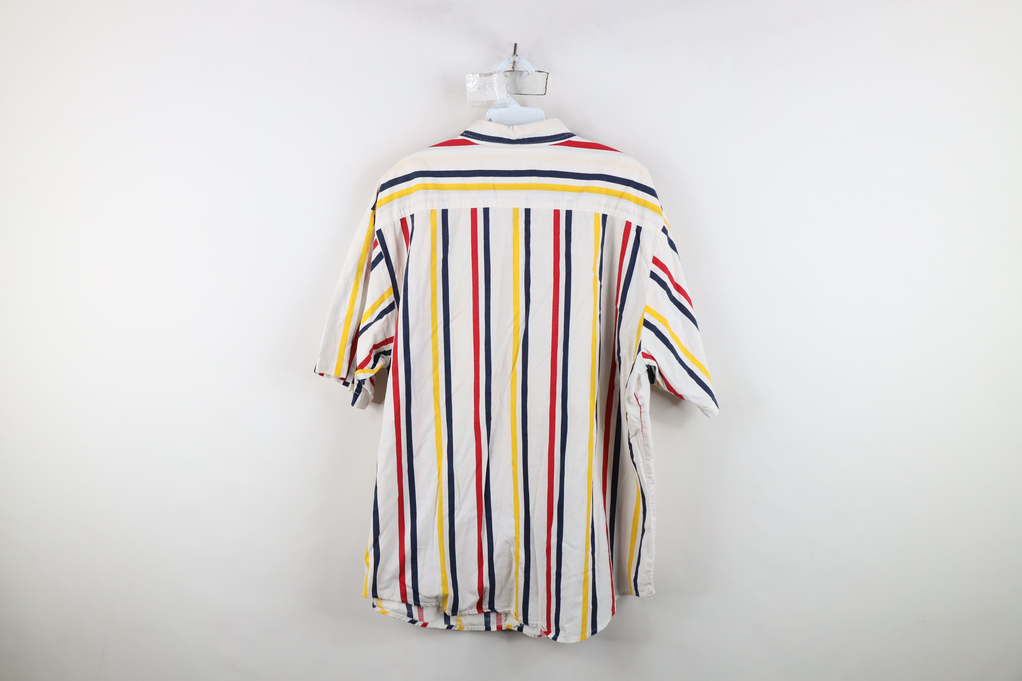 Vintage Vintage 90s Streetwear Block Short Sleeve Button Down Shirt Size US L / EU 52-54 / 3 - 9 Thumbnail