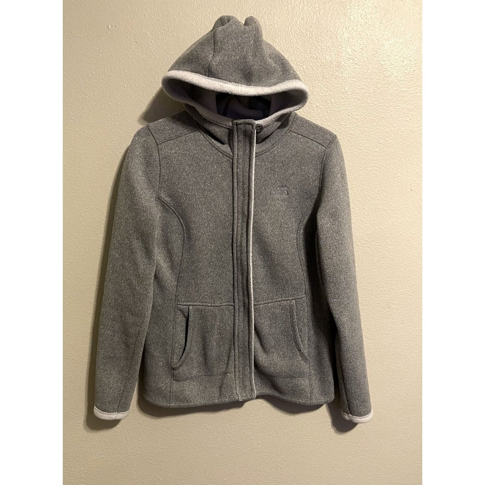 The North Face The North Face Women's Jacket Gray Full Zip Hooded Lined Pockets M L Knit Polyester Regular Zip Up Hoodie Size M / US 6-8 / IT 42-44 - 2 Thumbnail