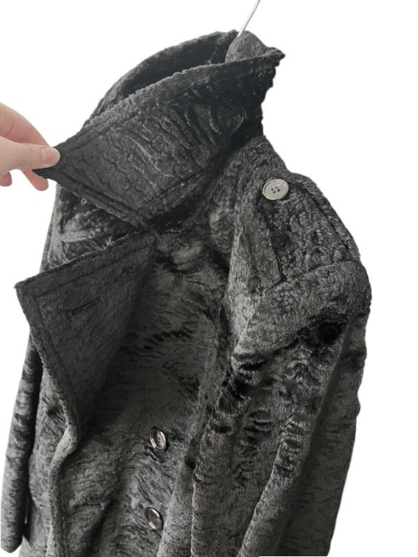 Saint Laurent Paris Saint Laurent Double-Breasted Astracan Fur Coat Size US S / EU 44-46 / 1 - 5 Thumbnail