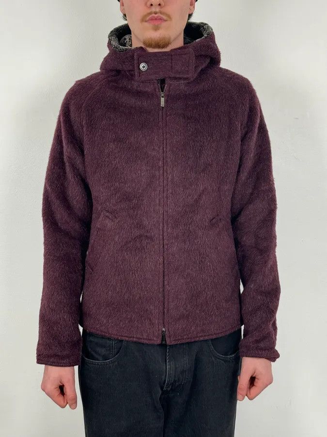 Emporio Armani AW2014 Emporio Armani Burgundy Eco Fur Hooded Jacket Size US M / EU 48-50 / 2 - 2 Thumbnail