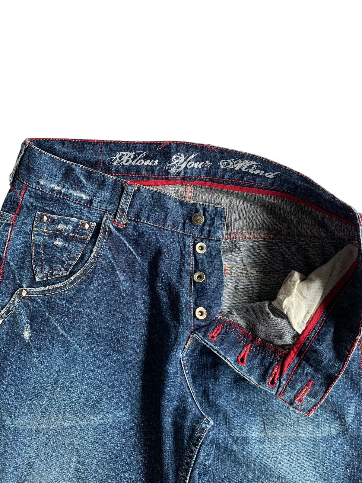 If Six Was Nine × Japanese Brand × Le Grande Bleu (L.G.B.) Japanese Blow You Mind Punk Style Denim☠️🎌 Size US 34 / EU 50 - 9 Thumbnail