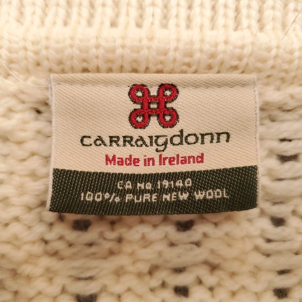 Vintage VINTAGE Carraig Donn Sweater Women Large Cream 100% Wool Cable-Knit Cardigan Ireland Size L / US 10 / IT 46 - 4 Thumbnail