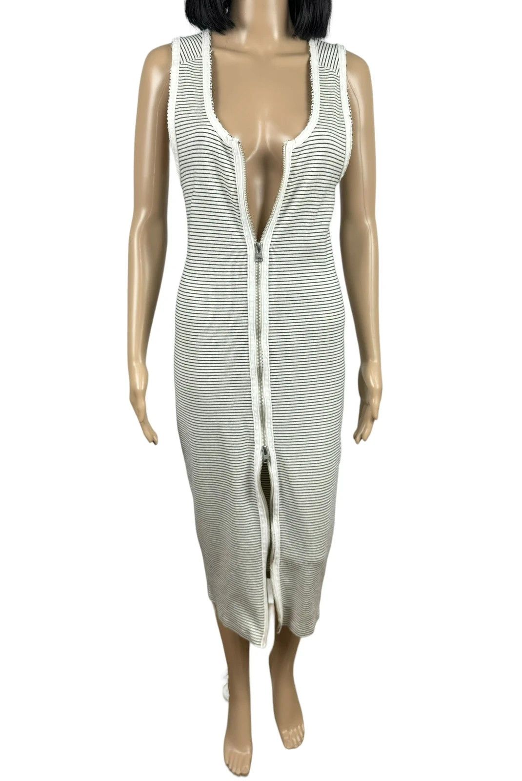 Allsaints Allsaints Alicia Striped Bodycon Dress Full Zip UK12 EU40 Size M / US 6-8 / IT 42-44 - 10 Thumbnail