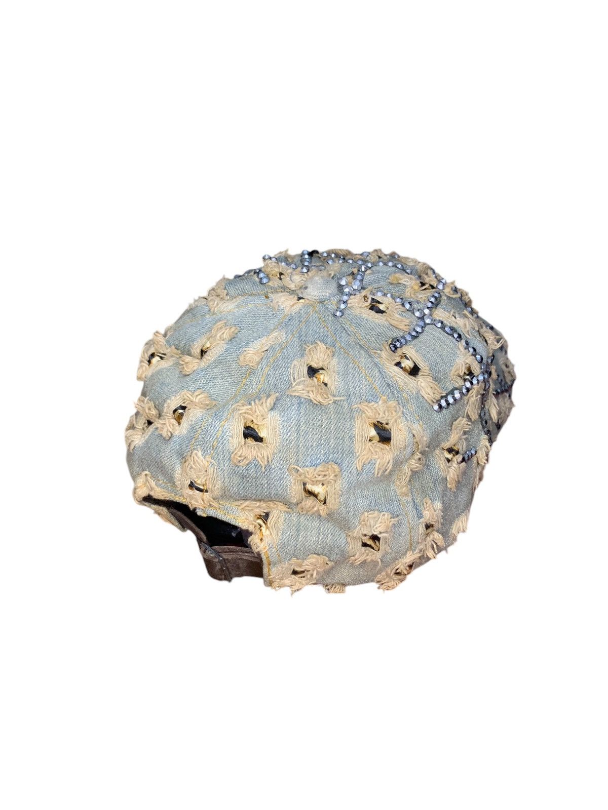 14th Addiction × Beauty Beast × KMRii Vintage japanese distressed studded leopard denim hat Size ONE SIZE - 6 Thumbnail