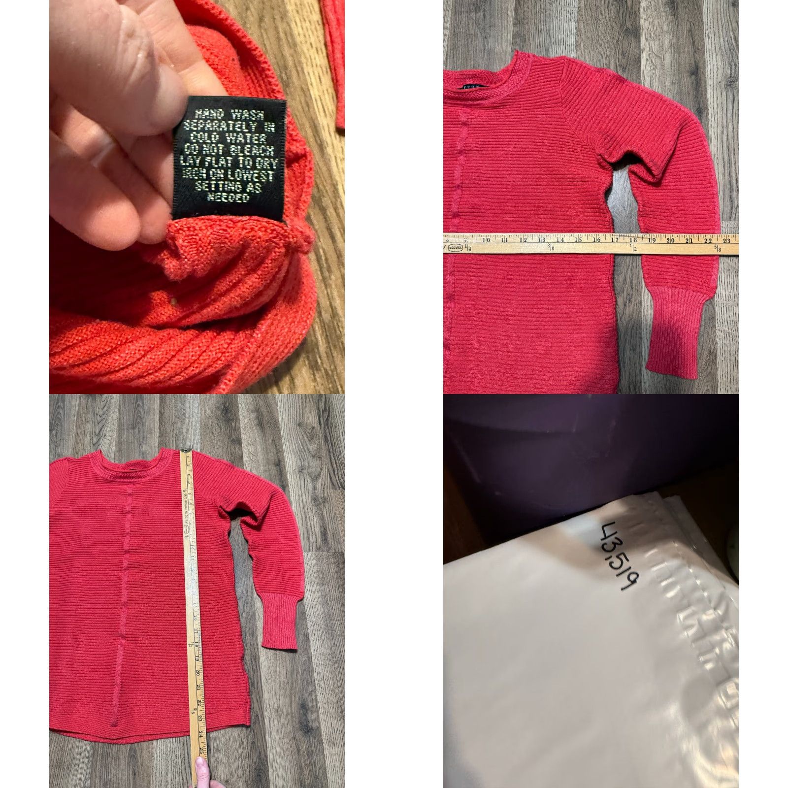 Vintage Cyrus Shirts Women's Size Small Red Long Sleeve Crew Neck Stretch Casual Shirt Size S / US 4 / IT 40 - 8 Thumbnail