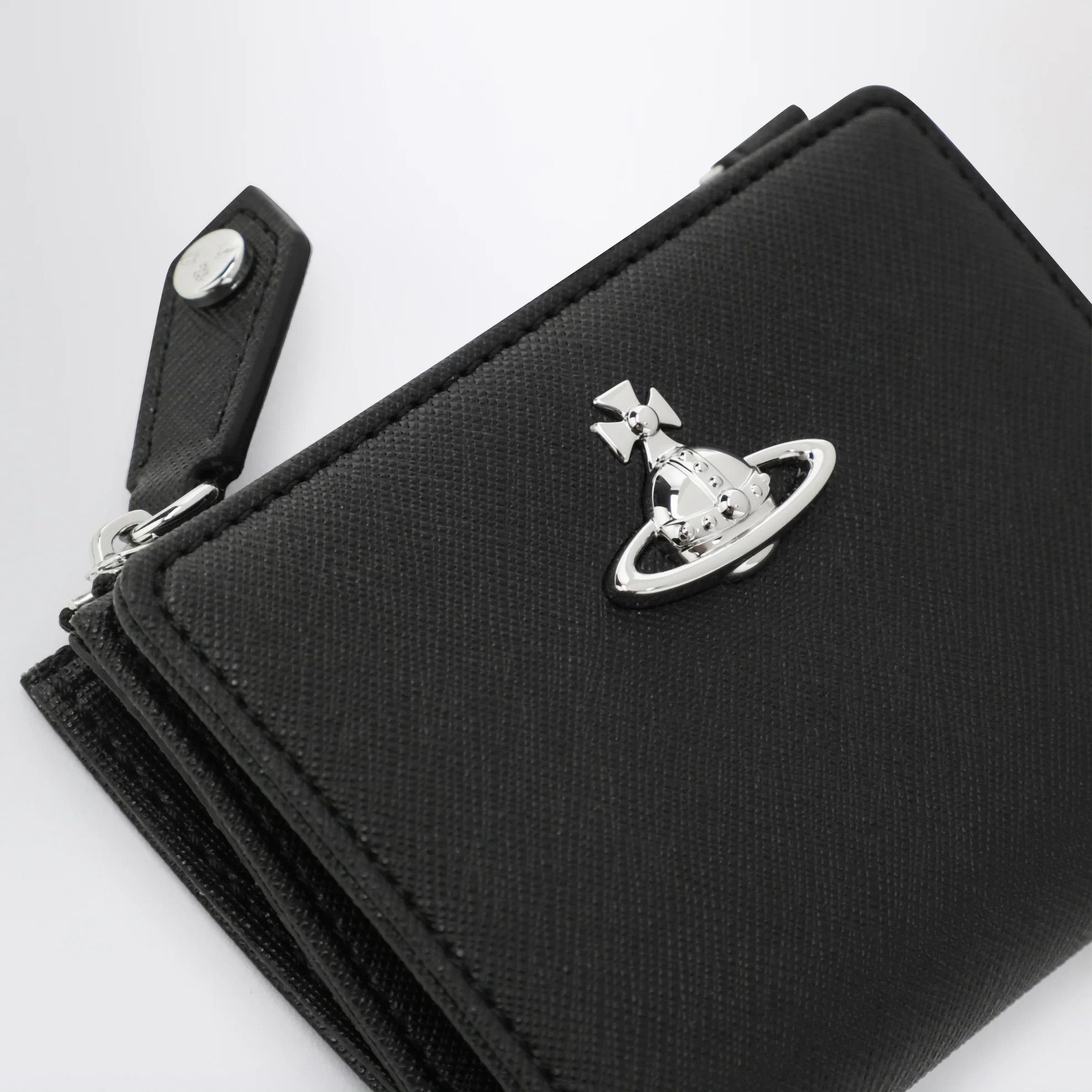 Vivienne Westwood o1d2blof0526 Size: OS / Small Logo Leather Wallet in Black Size ONE SIZE - 4 Thumbnail