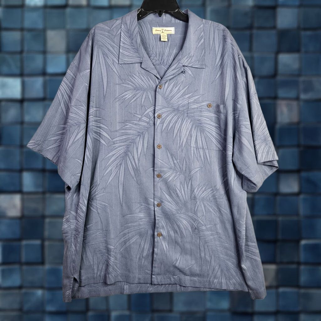Tommy Bahama Tommy Bahama Men's Silk Cotton Blend Sz XXL Palm Tree Printed Shirt Size US XXL / EU 58 / 5 - 1 Thumbnail