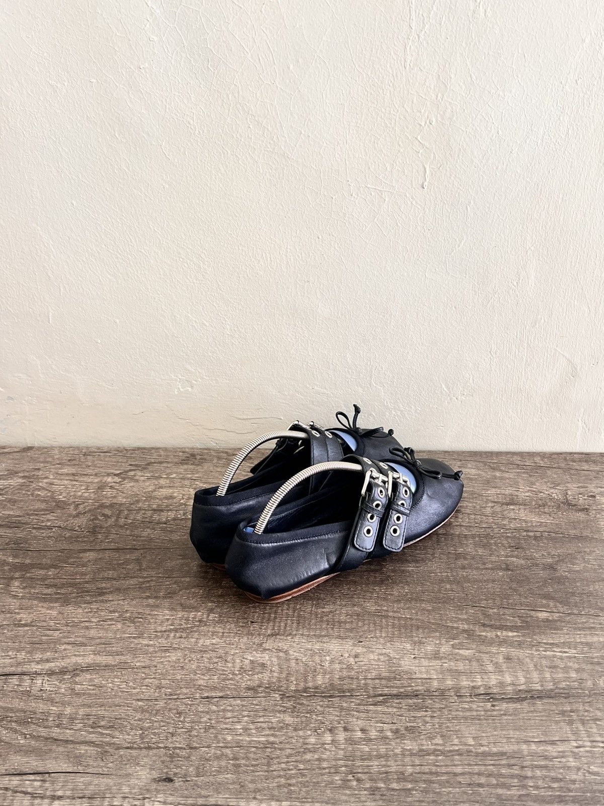 Miu Miu Buckle Lamb Leather Ballets Size US 6 / IT 36 - 8 Thumbnail