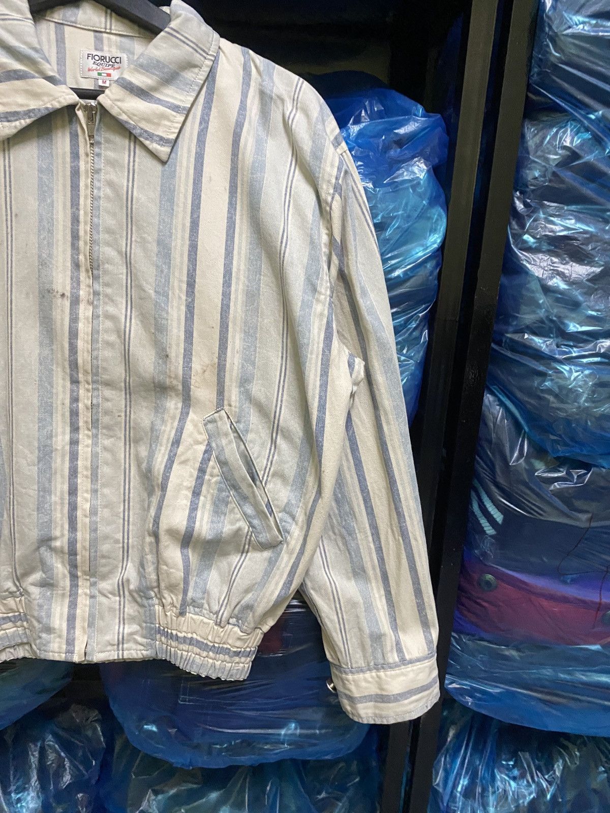 Fiorucci VINTAGE 80s FIORUCCI STRIPE JACKET MADE IN JAPAN Size US M / EU 48-50 / 2 - 7 Thumbnail