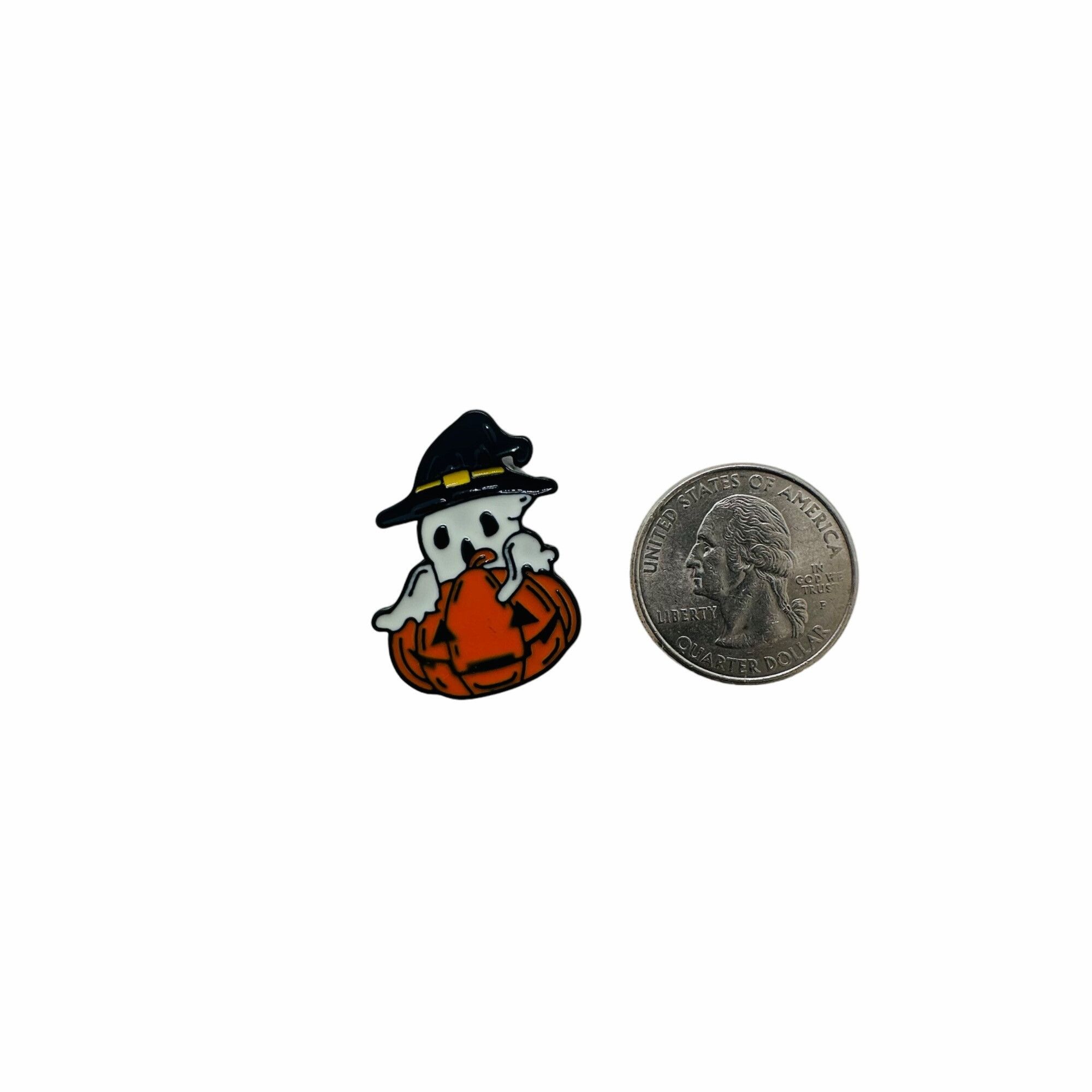 Other ☀️Oz Enamel Pins Ghost with hat and Pumpkin in Halloween Ora Size ONE SIZE - 4 Thumbnail