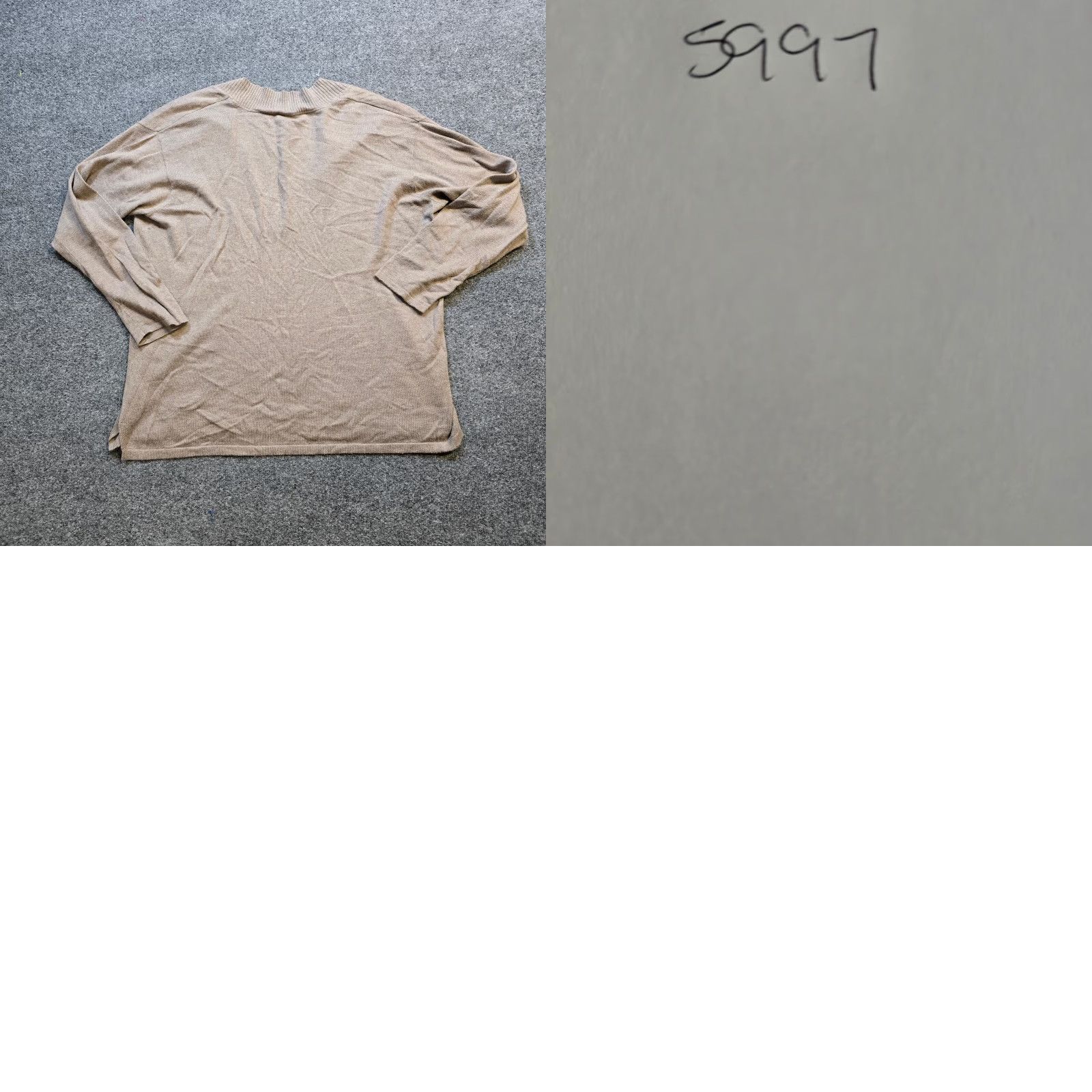 J. Jill J Jill Sweater Women's Beige Cashmere Blend V-Neck Long Sleeve Size M Pullover Knit Lightweight Casual Workwear Mens? Size M / US 6-8 / IT 42-44 - 8 Thumbnail