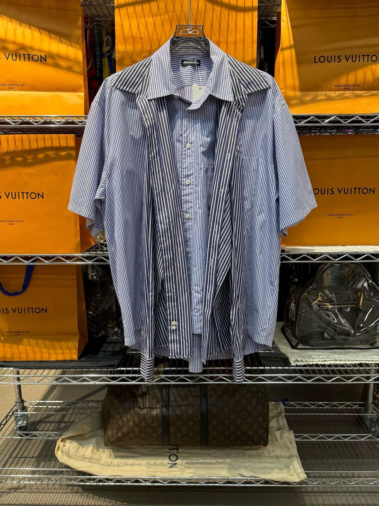 Balenciaga Reversible Striped Shirt