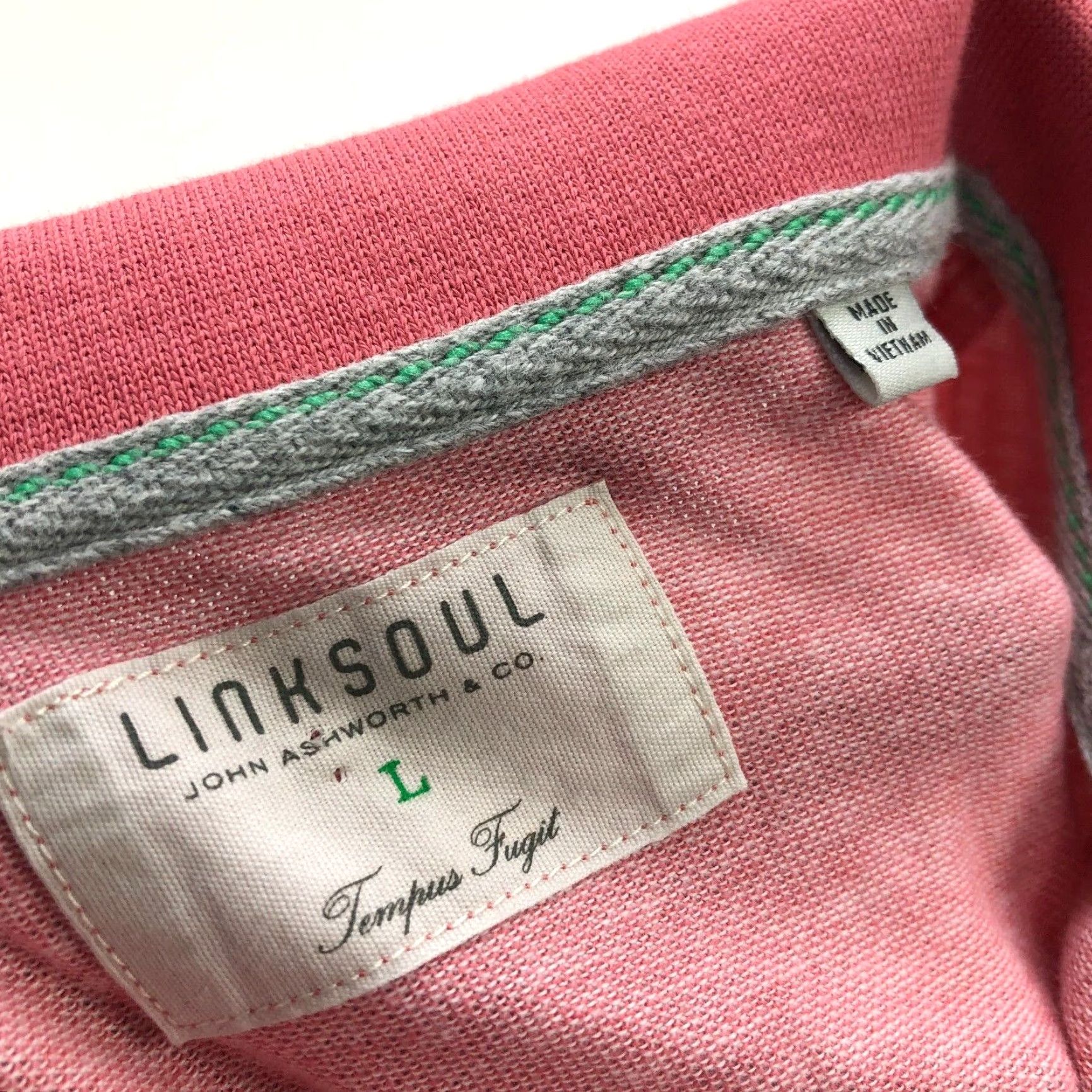 Vintage Linksoul Polo Shirt Men L Red Cotton Golf SS Stretch Button Solid Shirt Size US L / EU 52-54 / 3 - 4 Thumbnail