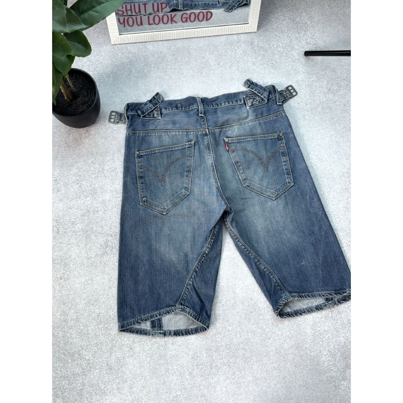 Denime VINTAGE Levis Engineered Jeans Denim Shorts Men M Classic Casual Blue 90s Streetwear Jeans Shorts Levis Engineered Mens M Denim Shorts Size US 31 - 3 Thumbnail
