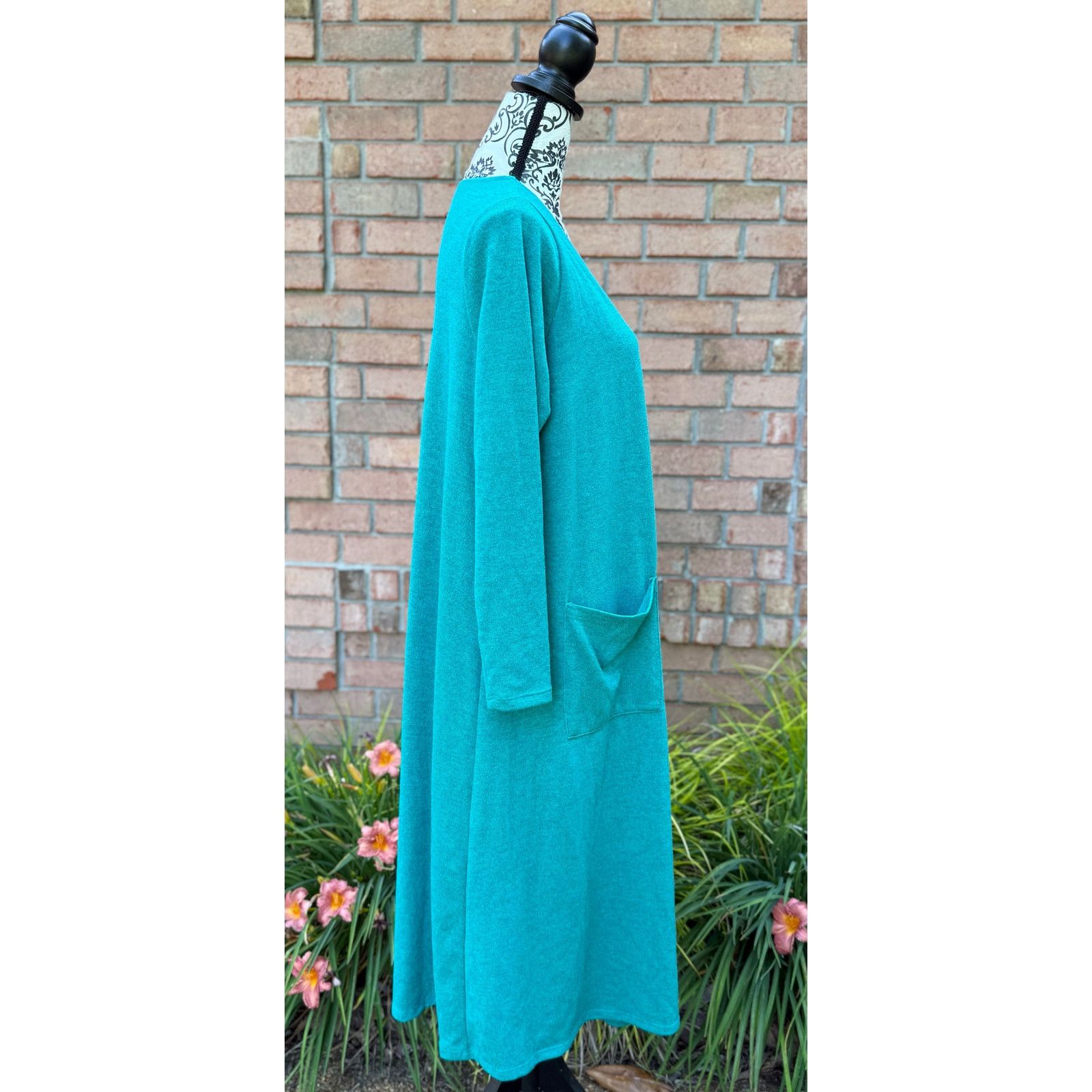 Other NWT Lularoe Teal Sarah Cardigan Duster Sweater Size Medium Size M / US 6-8 / IT 42-44 - 2 Thumbnail