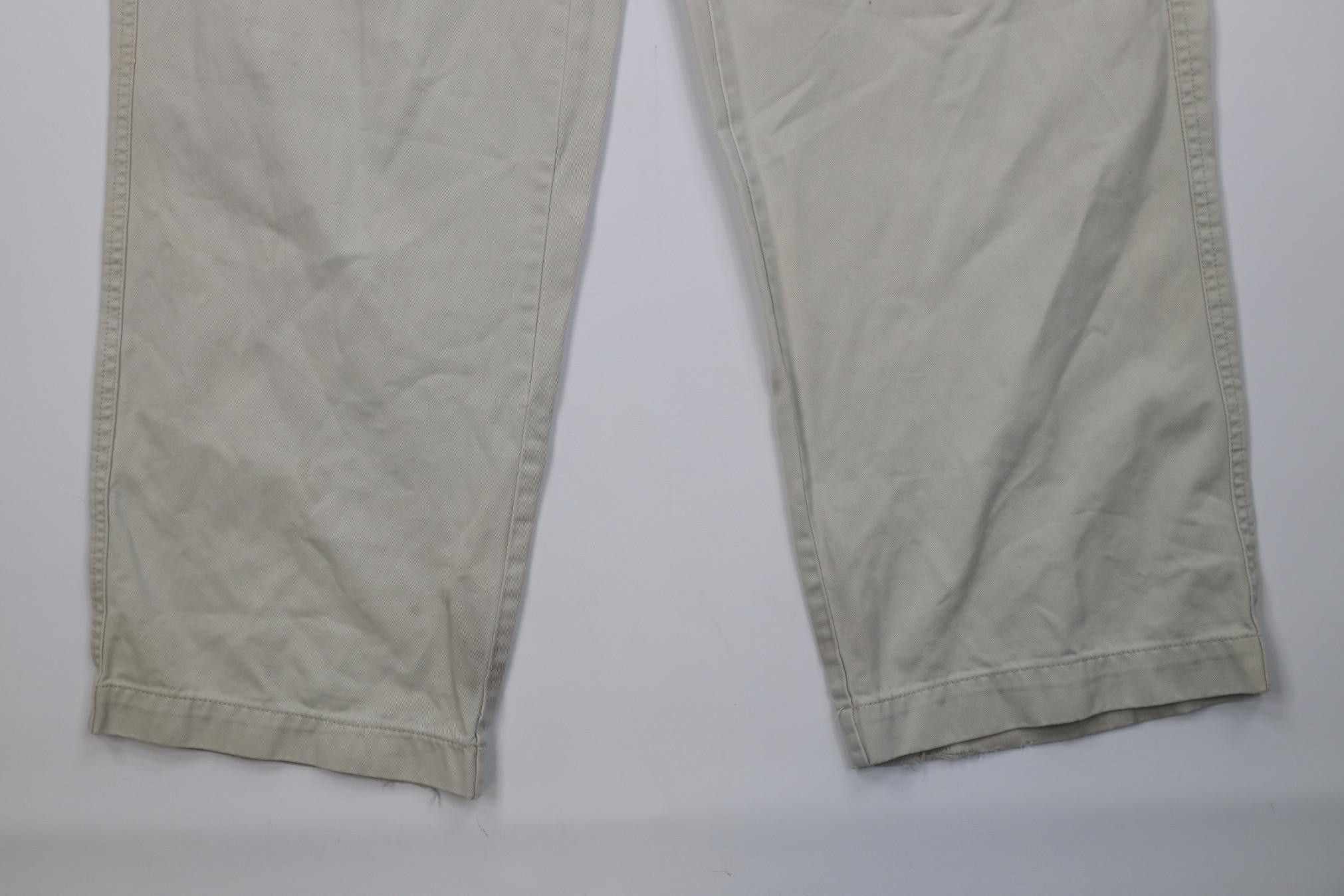 Gap Vintage 90s Y2K Gap Baggy Wide Leg Cargo Pants Stone Cotton Size US 34 / EU 50 - 4 Thumbnail