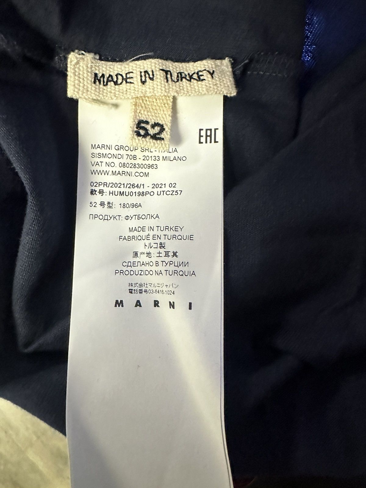 Marni Marni faded logo large pre owned navy Size US L / EU 52-54 / 3 - 2 Thumbnail