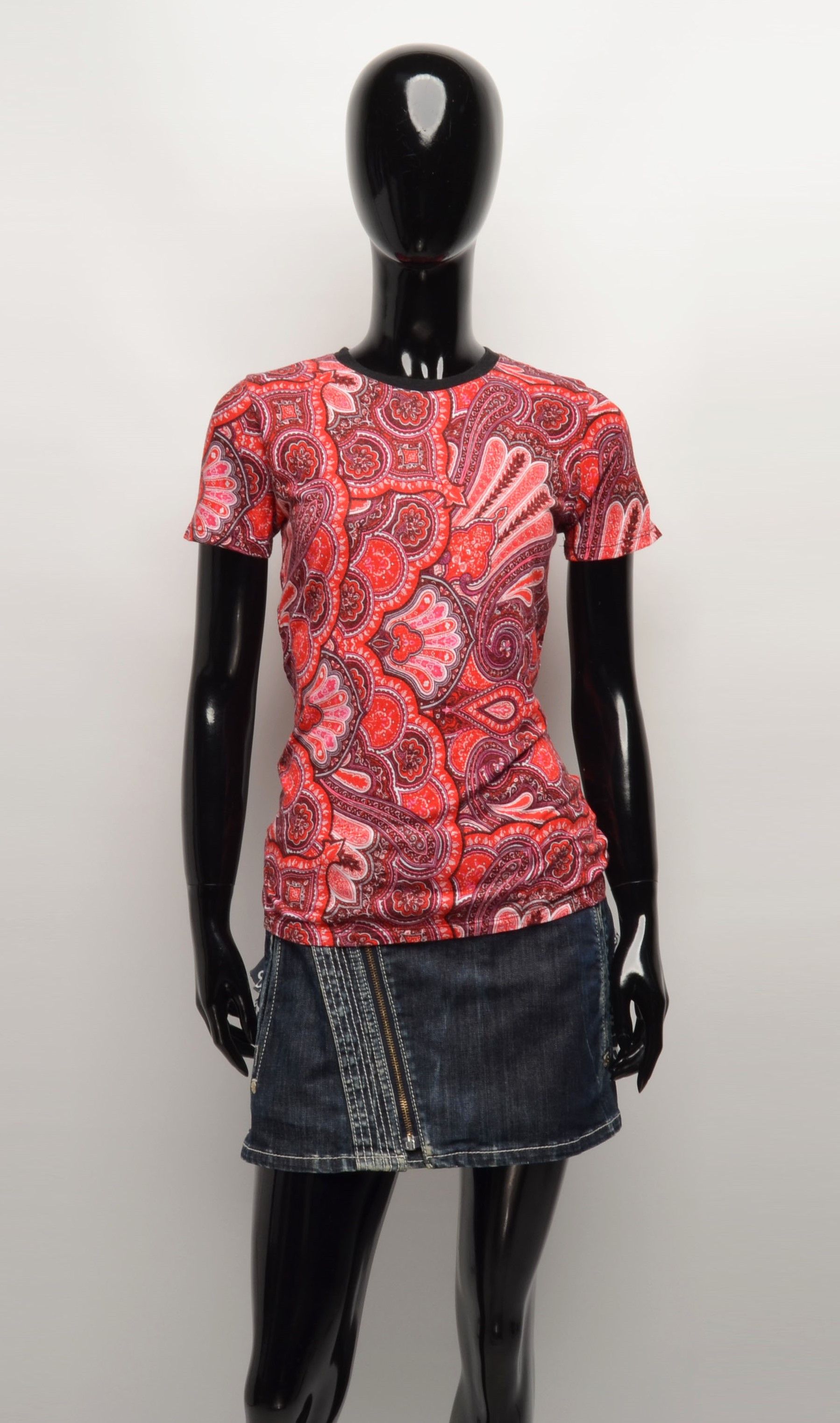 Polo Ralph Lauren × Ralph Lauren Ralph Lauren Multicolor Paisley Print Short Sleeve Top Size S / US 4 / IT 40 - 1 Thumbnail
