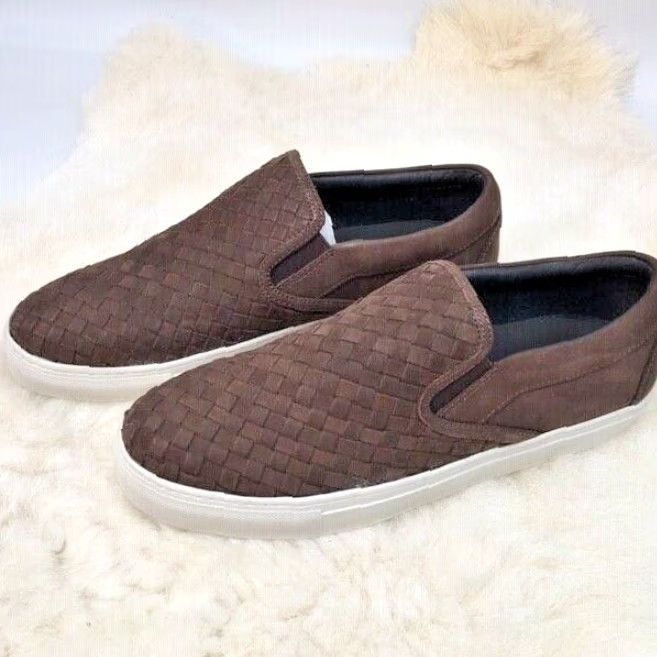 J/Slides VINTAGE JSlides Men's Dawson Casual Slip-On Shoe Brown Leather 10M US Breathable Cushioned Size US 10 / EU 43 - 3 Thumbnail