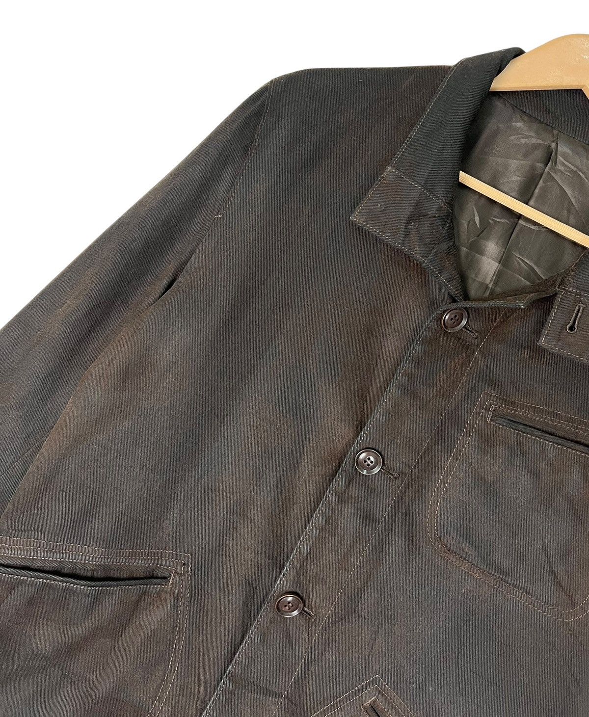 Japanese Brand Blue Tornado Wax Cotton Button Jacket Size US L / EU 52-54 / 3 - 8 Thumbnail
