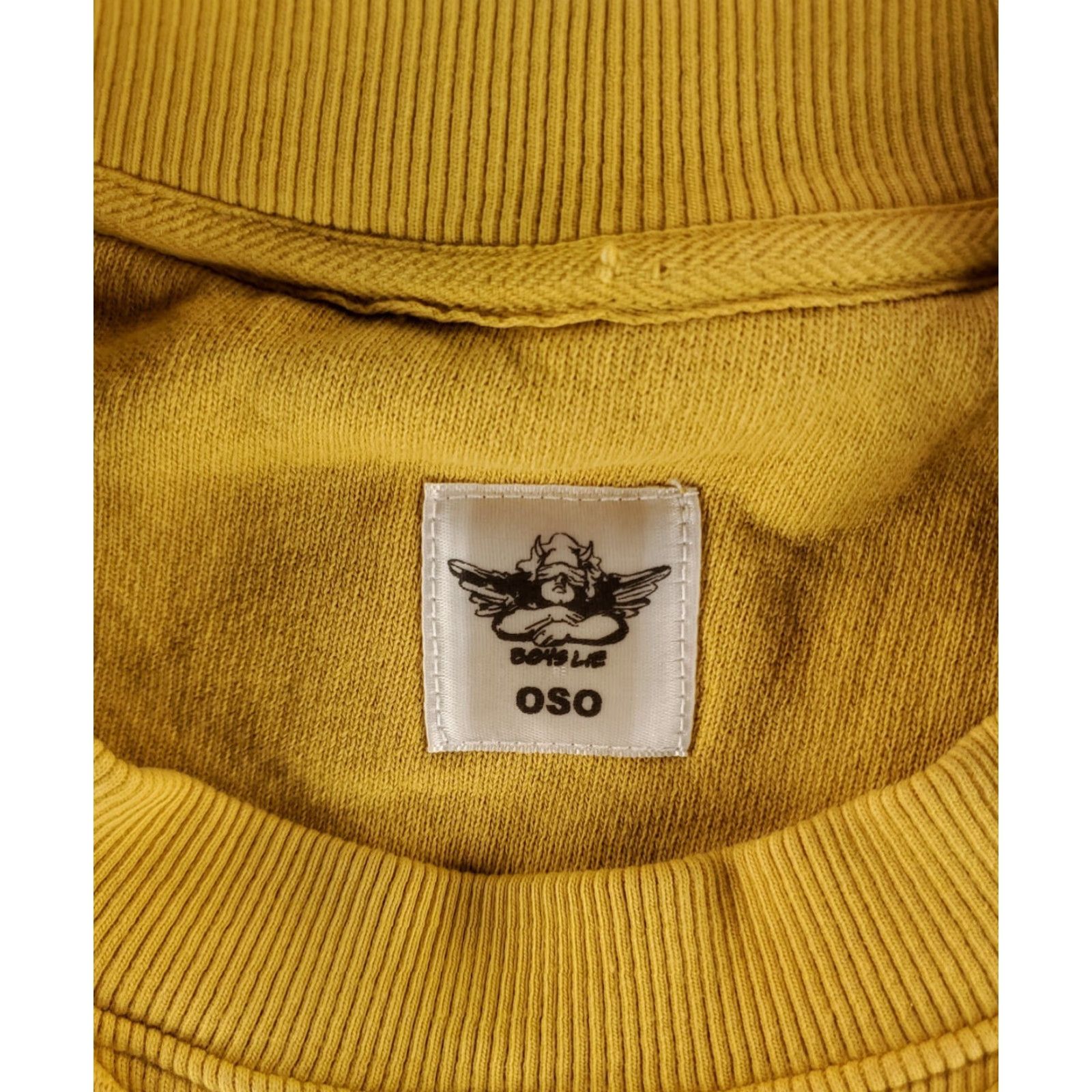 Asos OSO Oso Boys Lie Crew Neck Sweatshirt Little Devil Yellow Mens XXL Sleeve Pullover Sweatshirt Mens 2XL Crew Neck Yellow Devil Size US XXL / EU 58 / 5 - 3 Thumbnail
