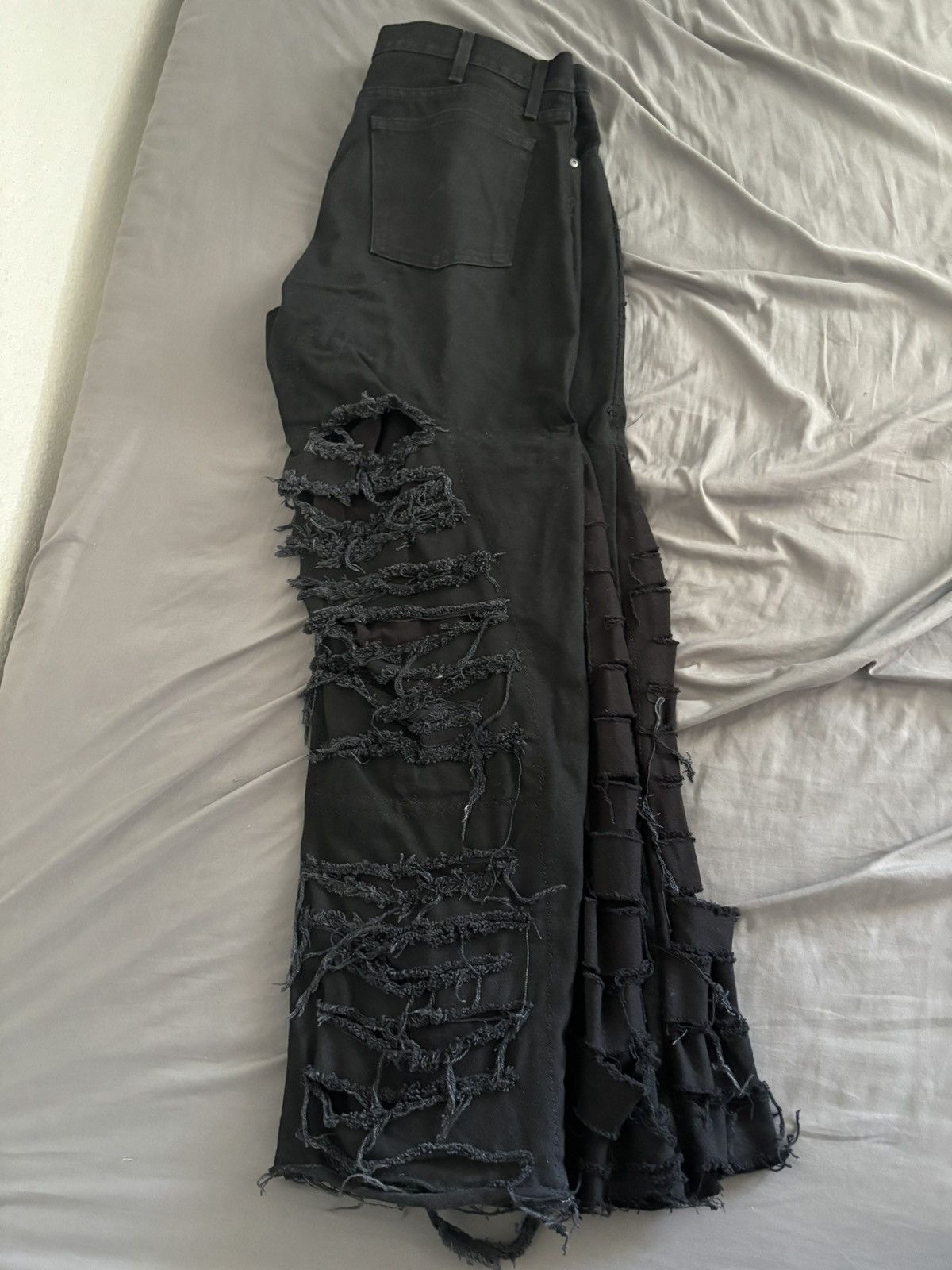 Other Distressed & Flared Black Denim Size US 38 / EU 54 - 3 Thumbnail