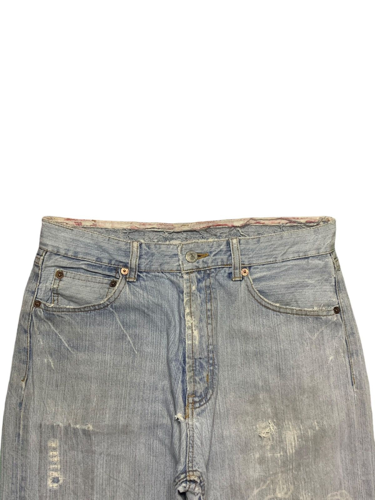 Vintage Japanese Karakuri Mud Wash Printed Baggy Jeans