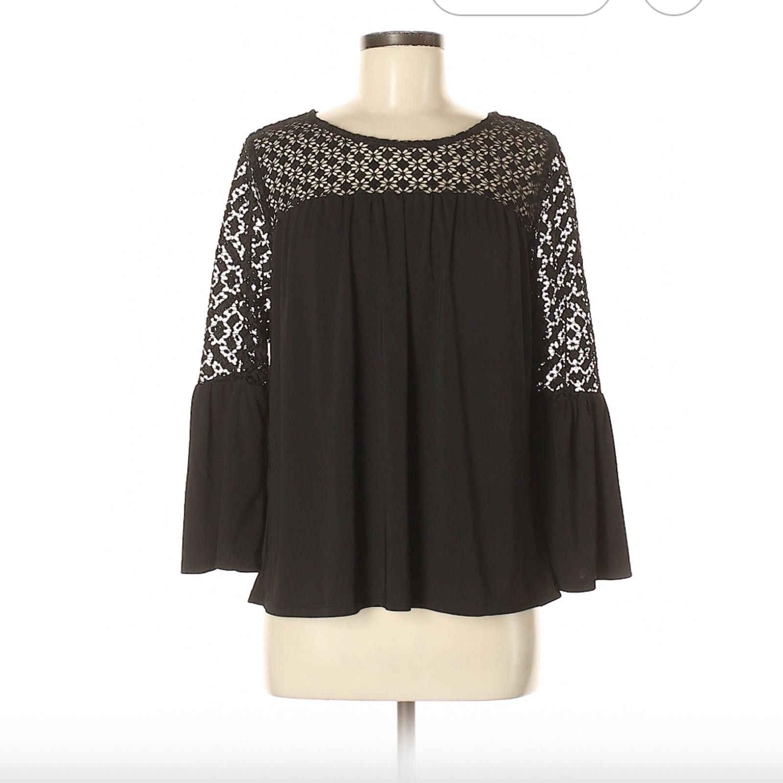 Other White House Black Market Black 3/4 Sleeve Top Size M Size M / US 6-8 / IT 42-44 - 1 Thumbnail