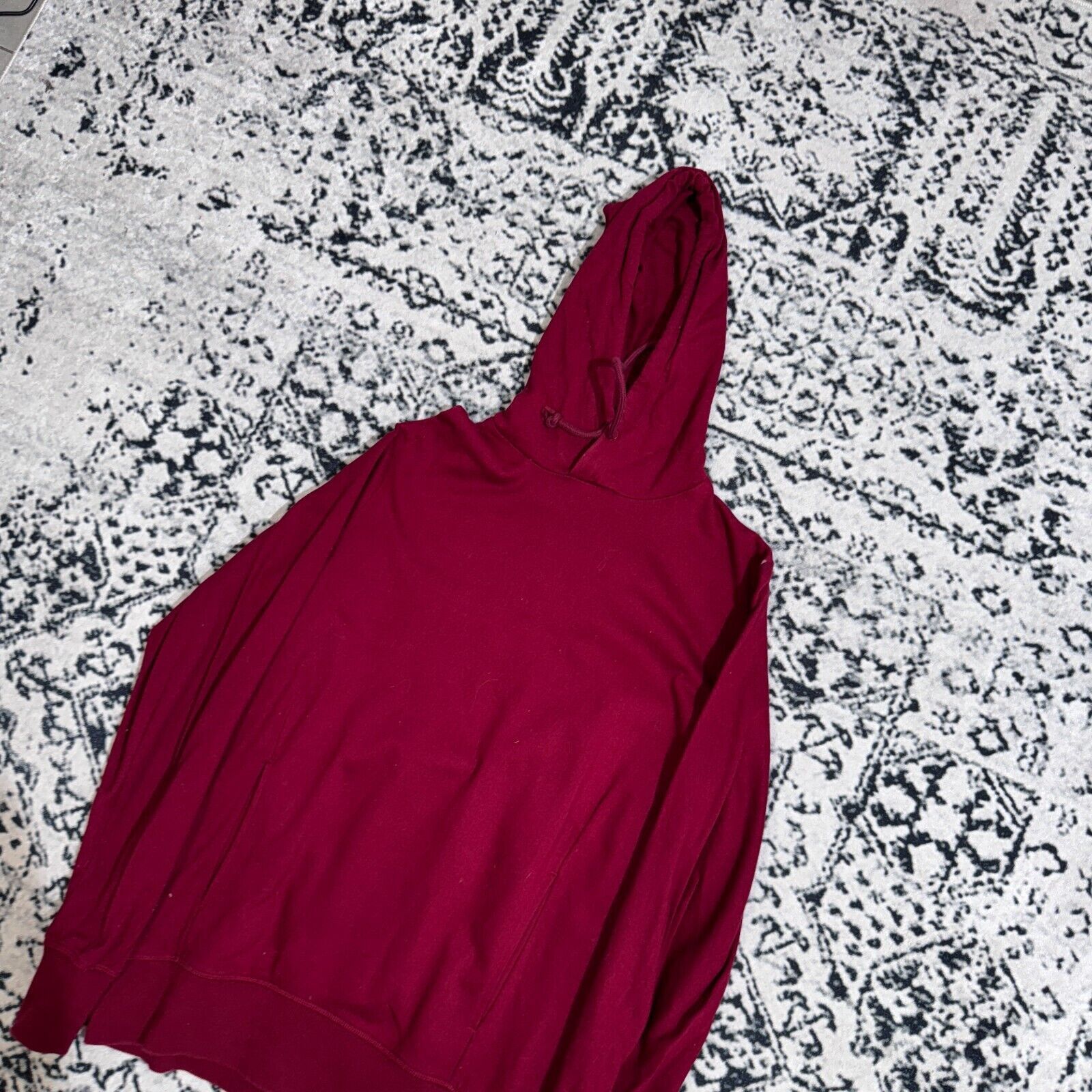Adidas × Vintage Vintage Adidas Unisex Burgundy Cotton Hoodie Size S 90s Y2K Size US S / EU 44-46 / 1 - 2 Thumbnail