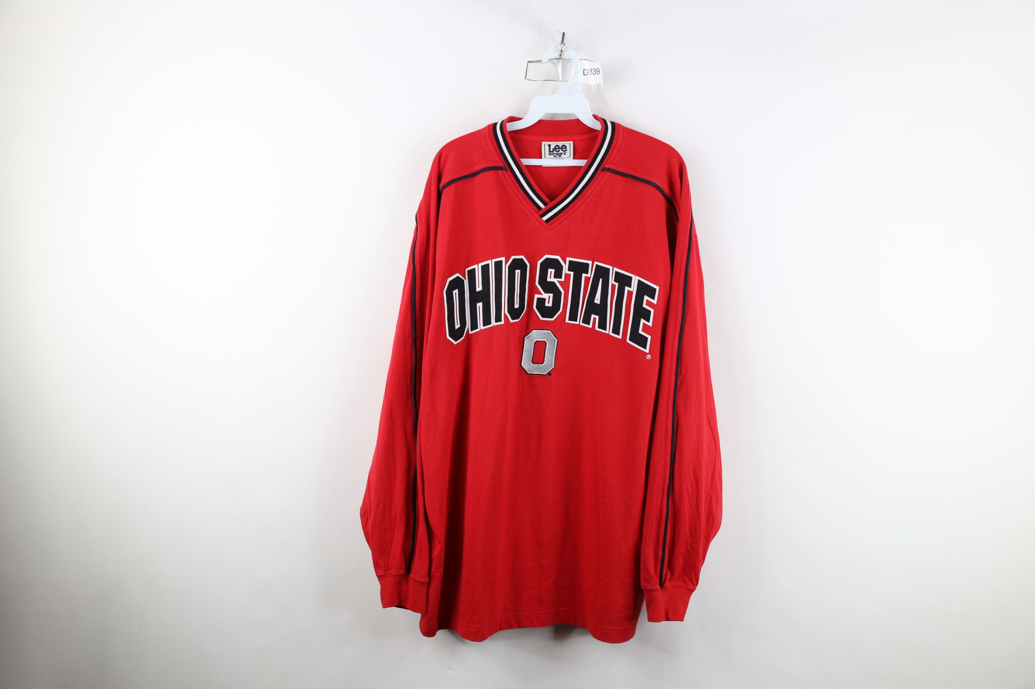 Vintage Vintage 90s State University Long Sleeve Jersey T-Shirt Red Size US XL / EU 56 / 4 - 1 Thumbnail