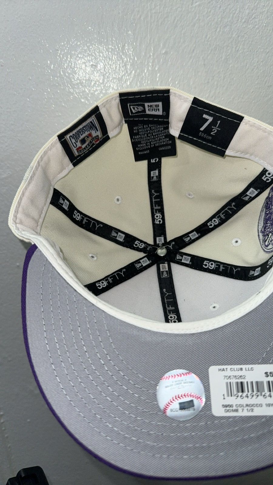 New Era New Era 59fifty White Colorado Rockies fitted hat size 7 1/2 Size ONE SIZE - 3 Thumbnail