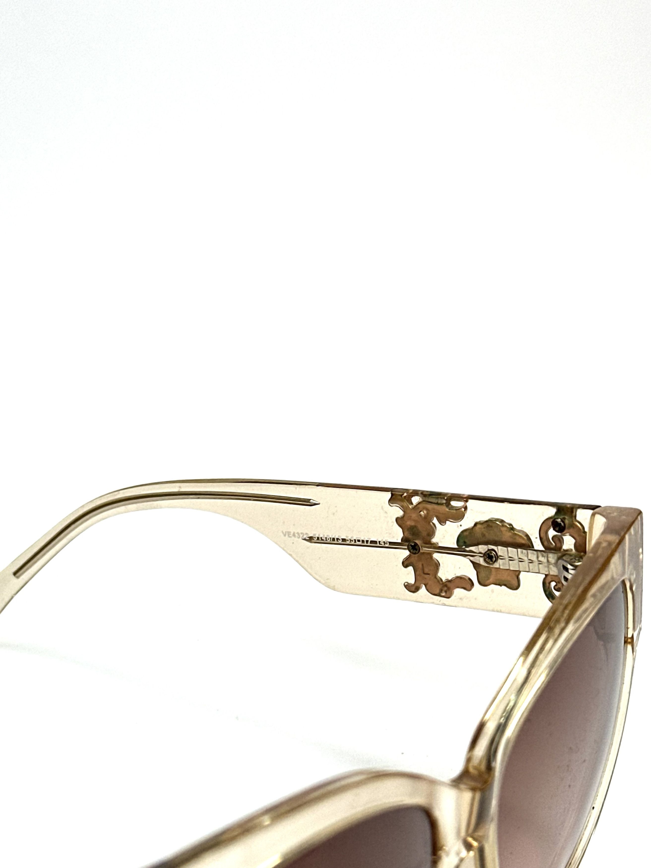 Versace Versace Transparent Medusa Barocco Wayfarer Sunglasses Size ONE SIZE - 4 Thumbnail