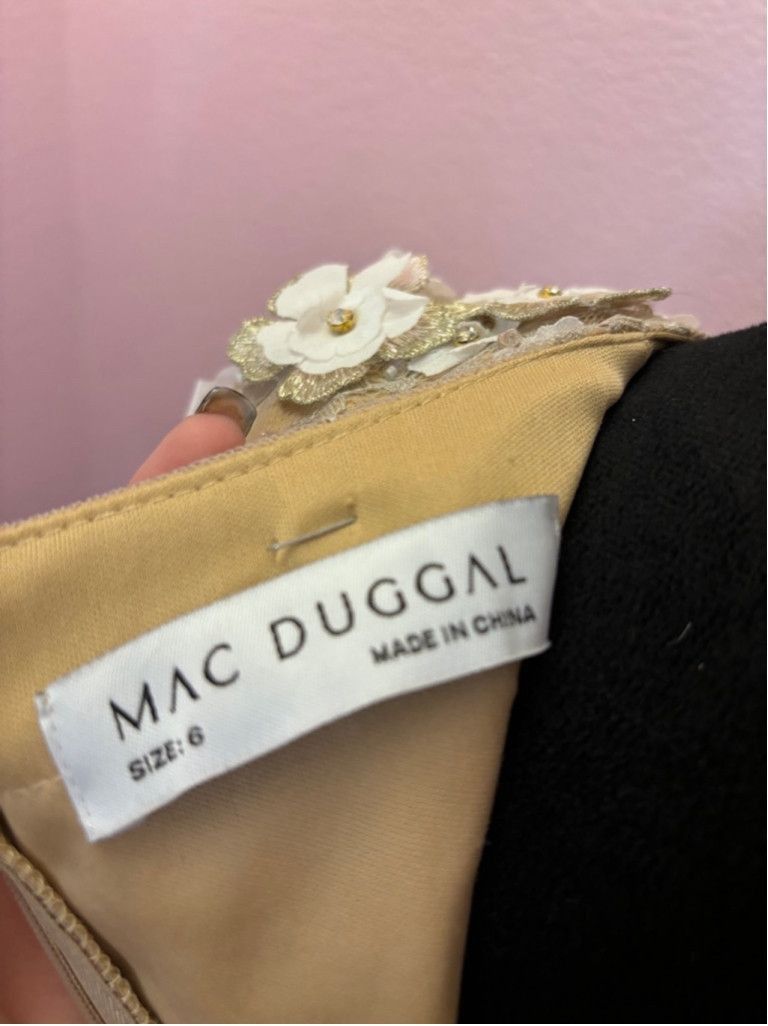 Mac Duggal Women's Mac Duggal Beige Cocktail Dress Size 6 Size M / US 6-8 / IT 42-44 - 9 Thumbnail