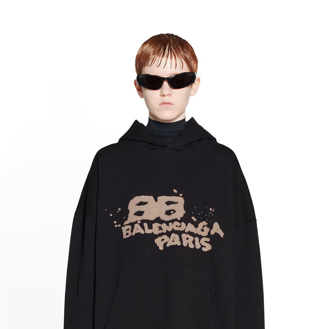 Balenciaga o1mt1gz0225 Hand-Drawn BB Icon Hoodie Large Fit in Black Size XS / US 0-2 / IT 36-38 - 6 Thumbnail