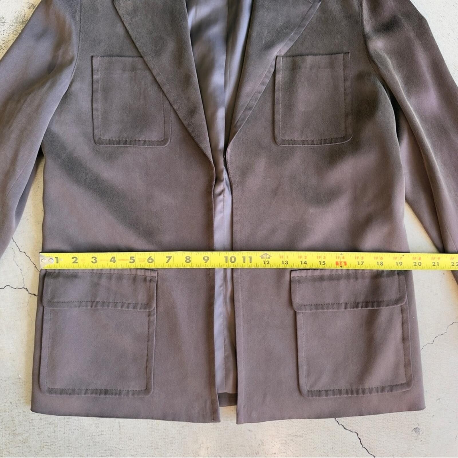 Other Ellen Tracy / Faux Suede Open Front Blazer / Brown Size XS / US 0-2 / IT 36-38 - 4 Thumbnail