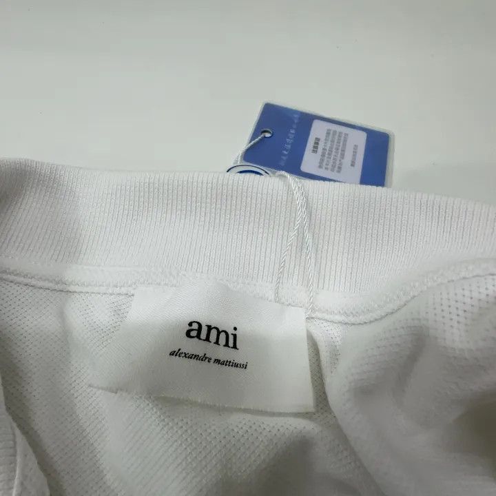 AMI AMI SS22 Heart Logo White Polo Shirt -2507 Size US S / EU 44-46 / 1 - 4 Thumbnail