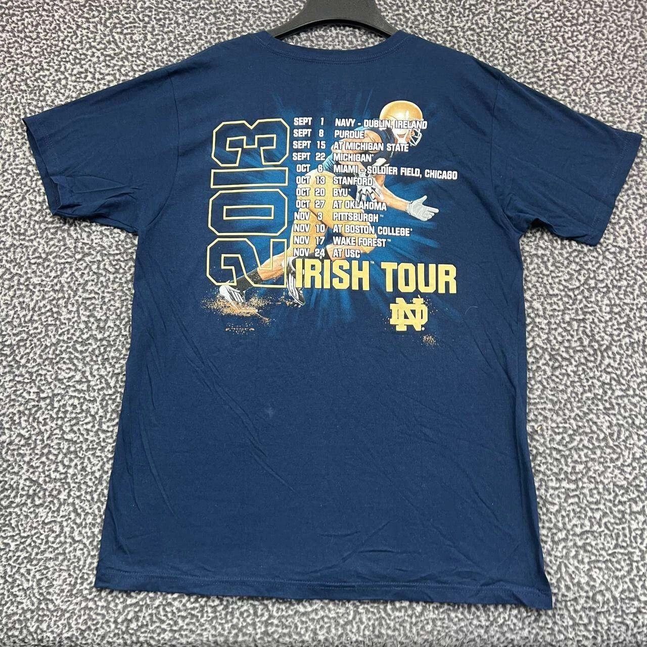 Adidas Notre Dame Fighting Irish Shirt Men Short Sleeve Cotton L Size US L / EU 52-54 / 3 - 2 Thumbnail