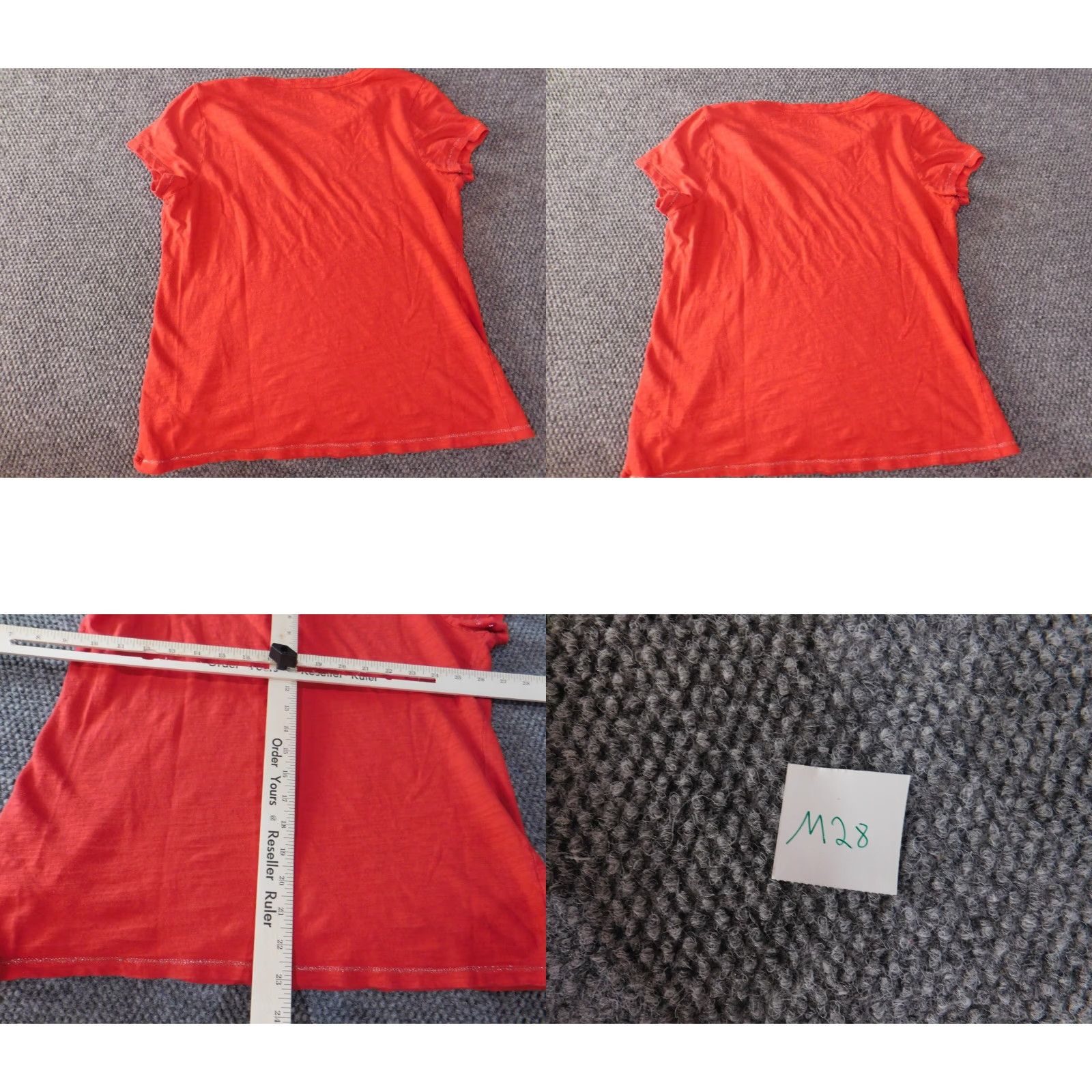 Old Navy Old Navy Blouse Womens L Red Crew Neck Short Sleeve Pullover Casual Cotton Stretch - Basic, Regular, Button, American, Vintage No Size L / US 10 / IT 46 - 8 Thumbnail