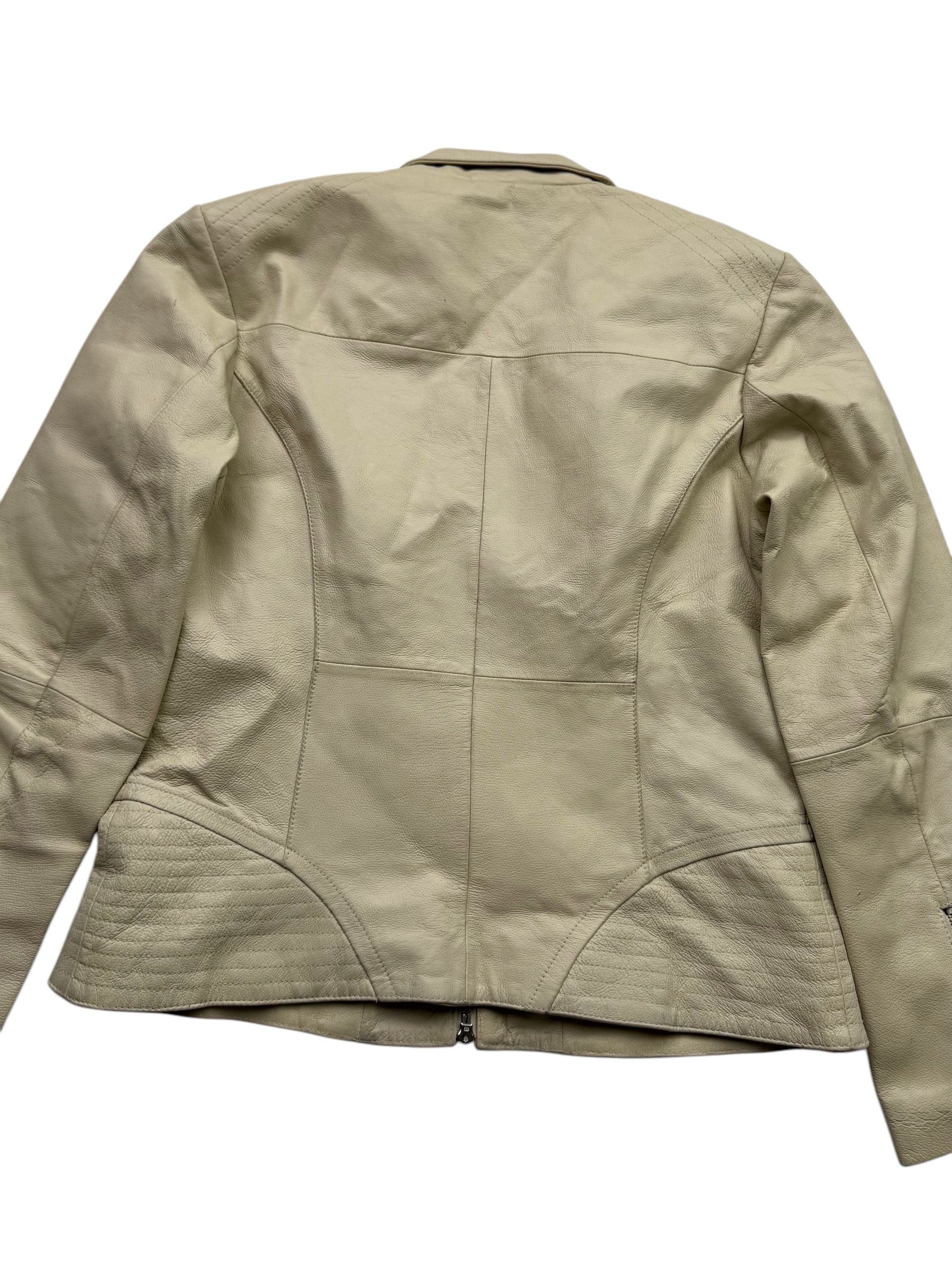 Vintage Vintage Cropped Leather Jacket With Zipper W22(V9) Size M / US 6-8 / IT 42-44 - 6 Thumbnail