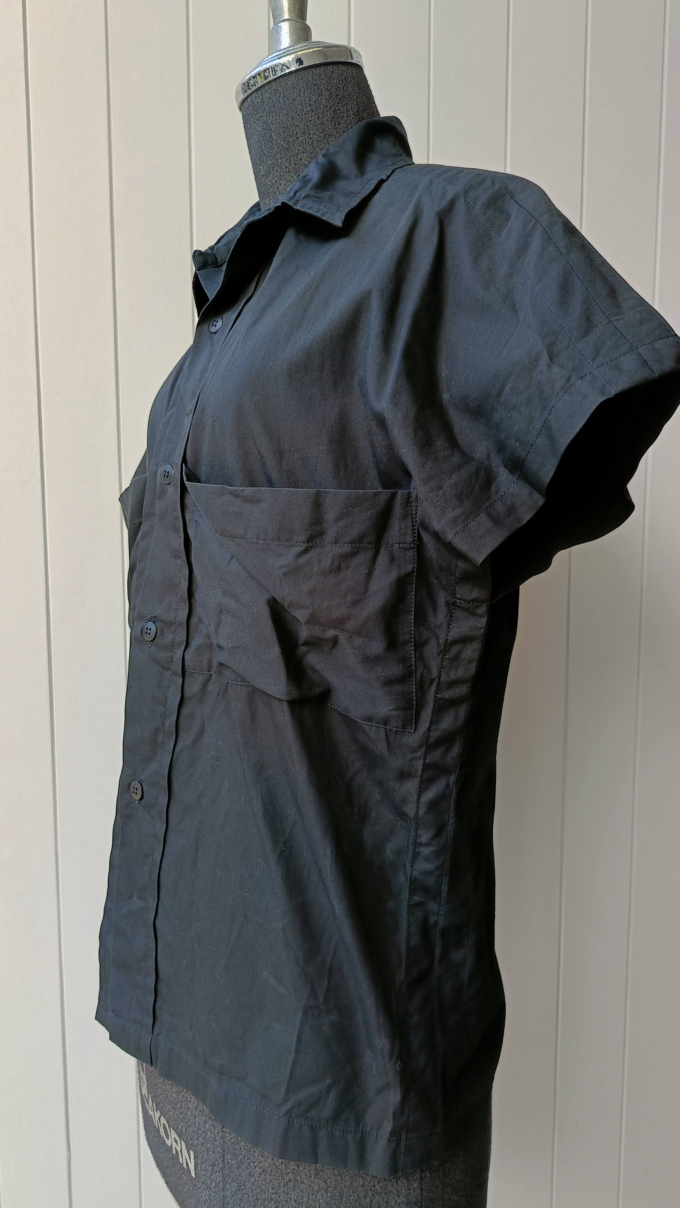 Yohji Yamamoto Yohji Yamamoto Y's bis LIMI Japan black wide shoulder shirt Size S / US 4 / IT 40 - 5 Thumbnail