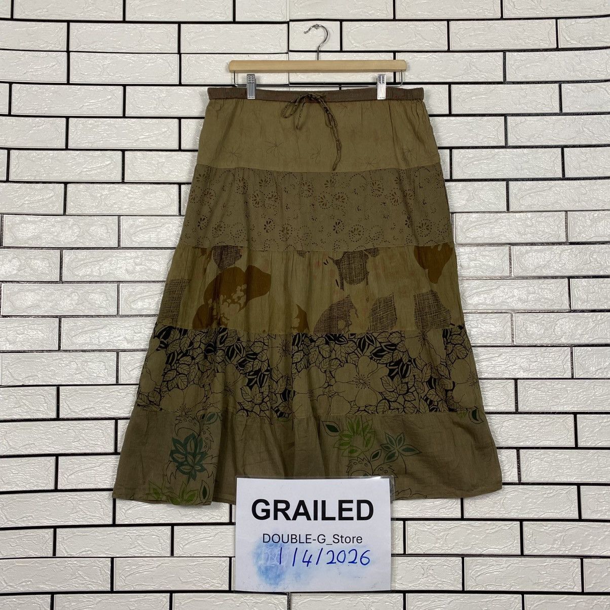 Japanese Brand 📌Vintage Long Skirt Full Print Design Unbranded Issey Miyake Size 32" / US 10 / IT 46 - 1 Thumbnail
