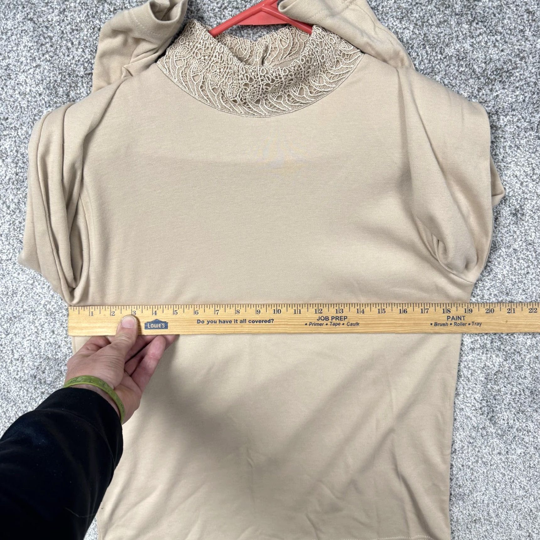 Vintage VINTAGE Adolfo Sport Blouse Women M Beige Mock Neck Lace Collar Long Sleeve 80s 90s Romantic Victorian Prairie Mens Womens Girls? Size M / US 6-8 / IT 42-44 - 4 Thumbnail