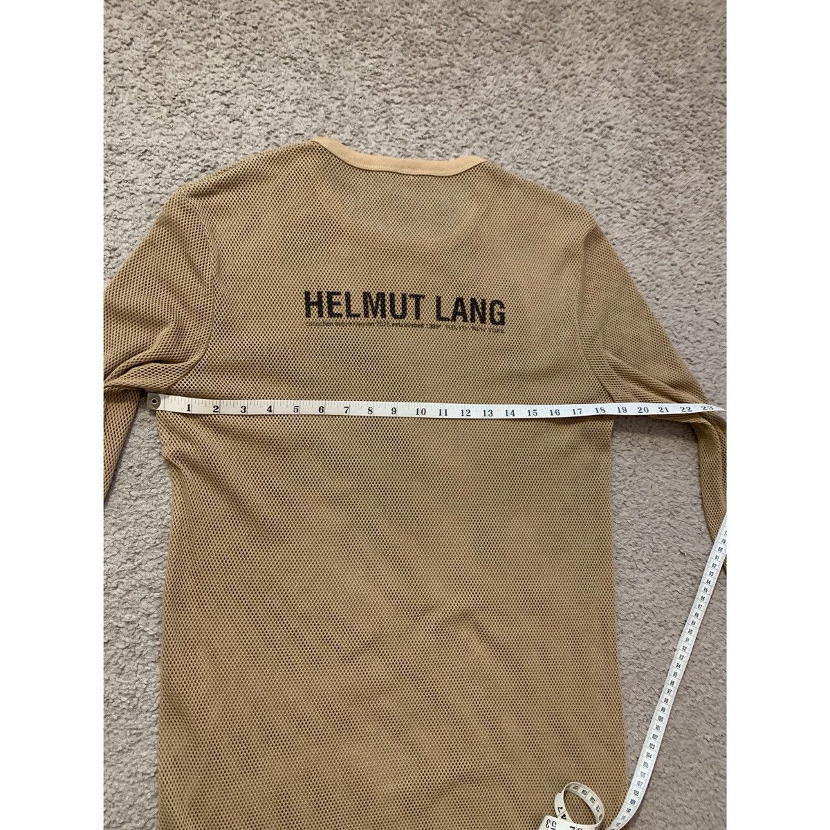 Helmut Lang HELMUT LANG BROWN LOGO MESH TOP Size US M / EU 48-50 / 2 - 19 Thumbnail
