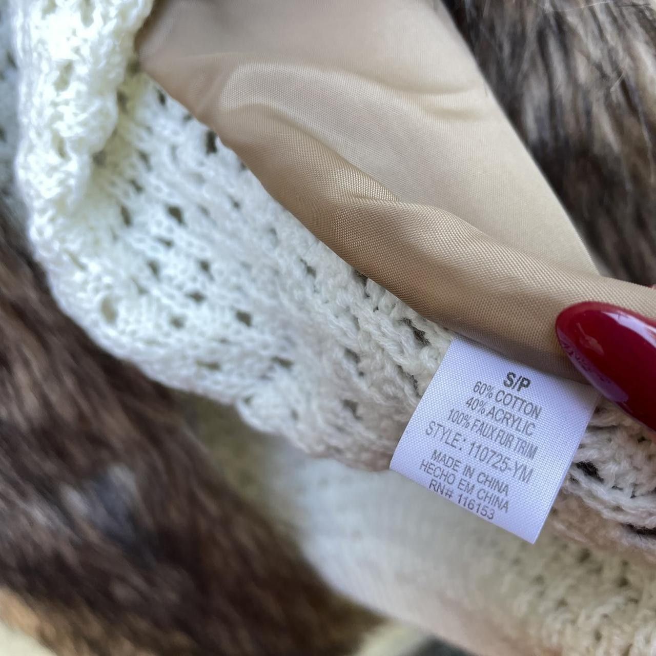 Vintage Y2K Brown Faux-Fur Vest with Knit Back Size S / US 4 / IT 40 - 6 Thumbnail