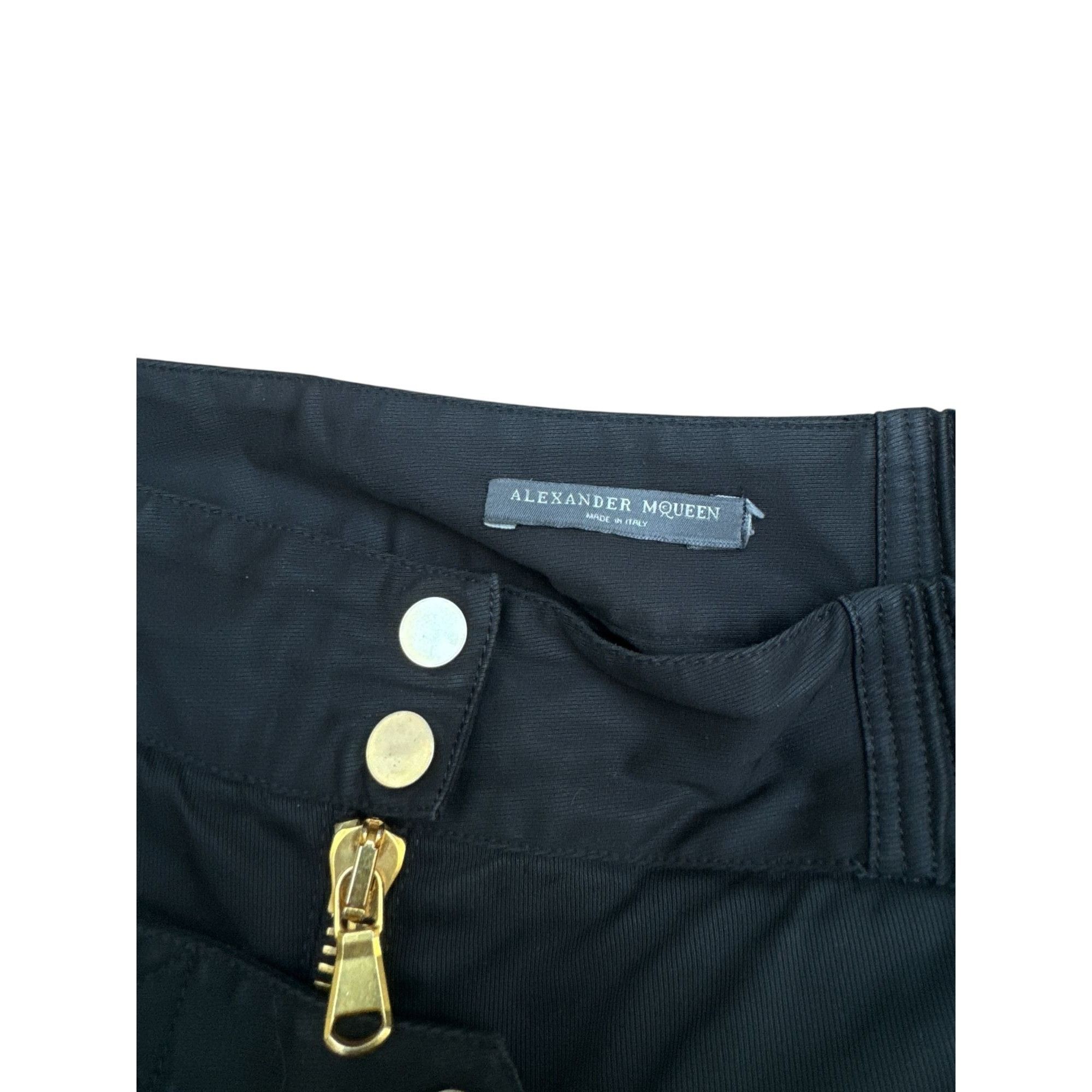 Alexander McQueen 2007 Black Zipped Trousers Size 28" / US 6 / IT 42 - 3 Thumbnail