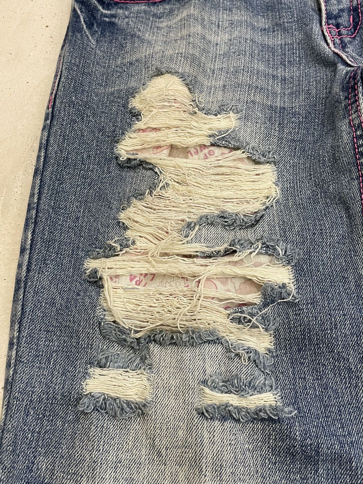 Hysteric Glamour Tralala Clone Devgru Y2k Surf Style Distressed Denim Pants Size US 29 - 9 Thumbnail