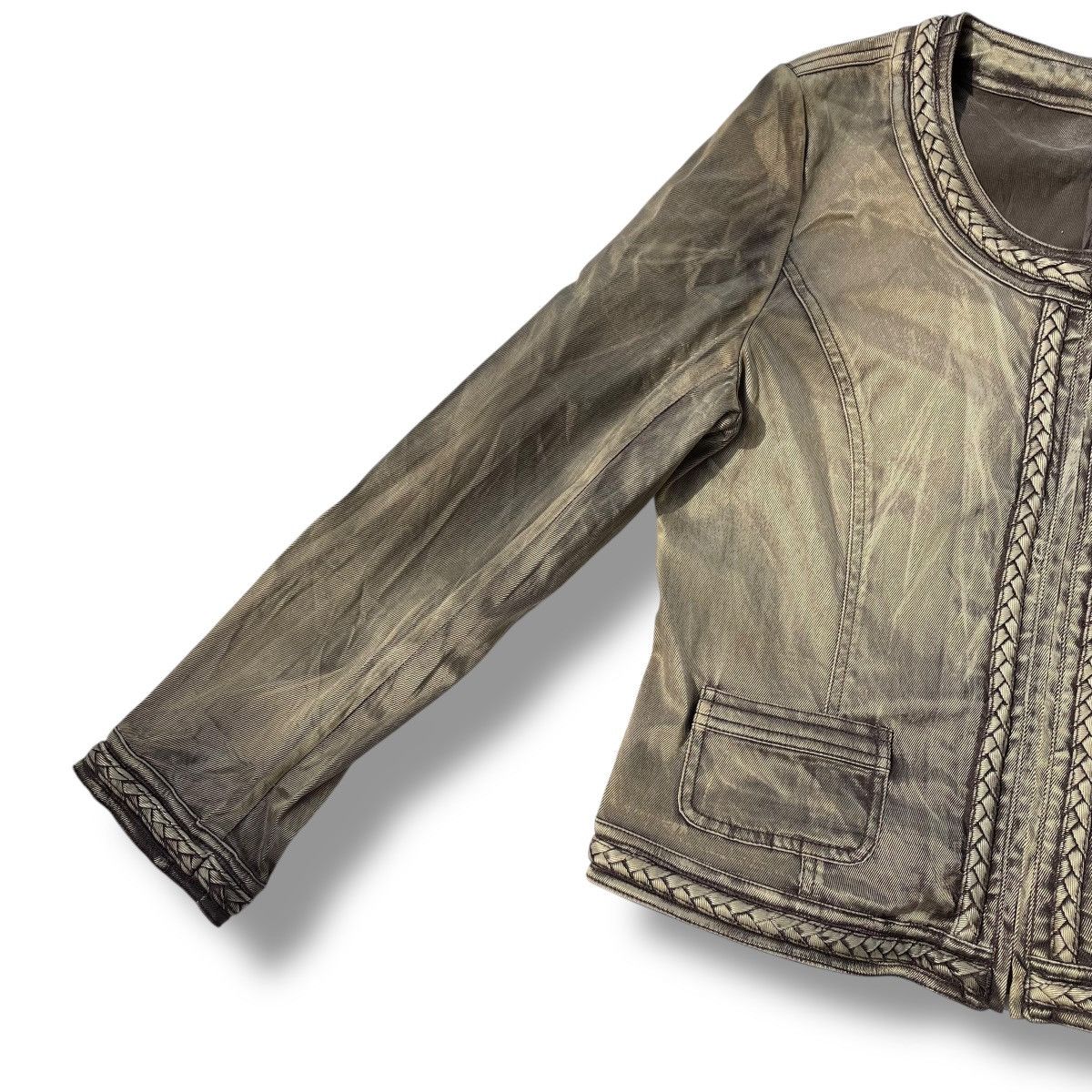 Le Grande Bleu (L.G.B.) 🇯🇵 PLUSIV FULL ZIP CROPPED WAXED JACKET Size M / US 6-8 / IT 42-44 - 4 Thumbnail